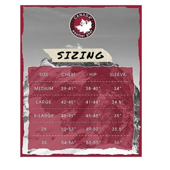 Carhartt color Canada Weathergear Puffy Fake Fur Trim Hooded Parka Jacket XL - Picture 7 of 7